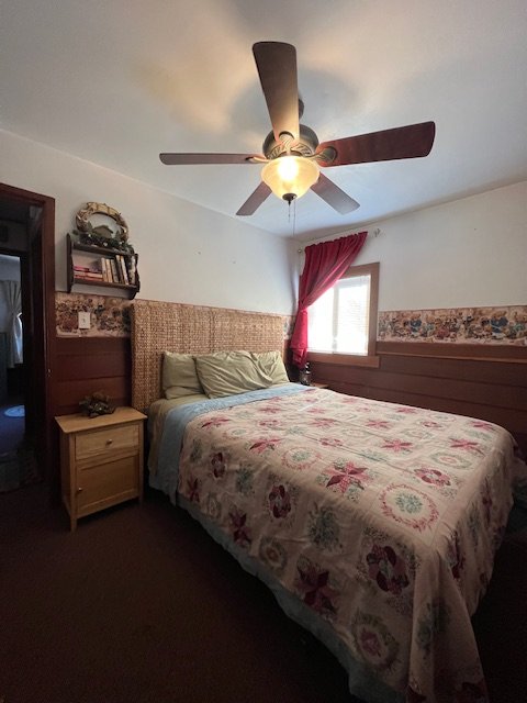 Bedroom with mountain view