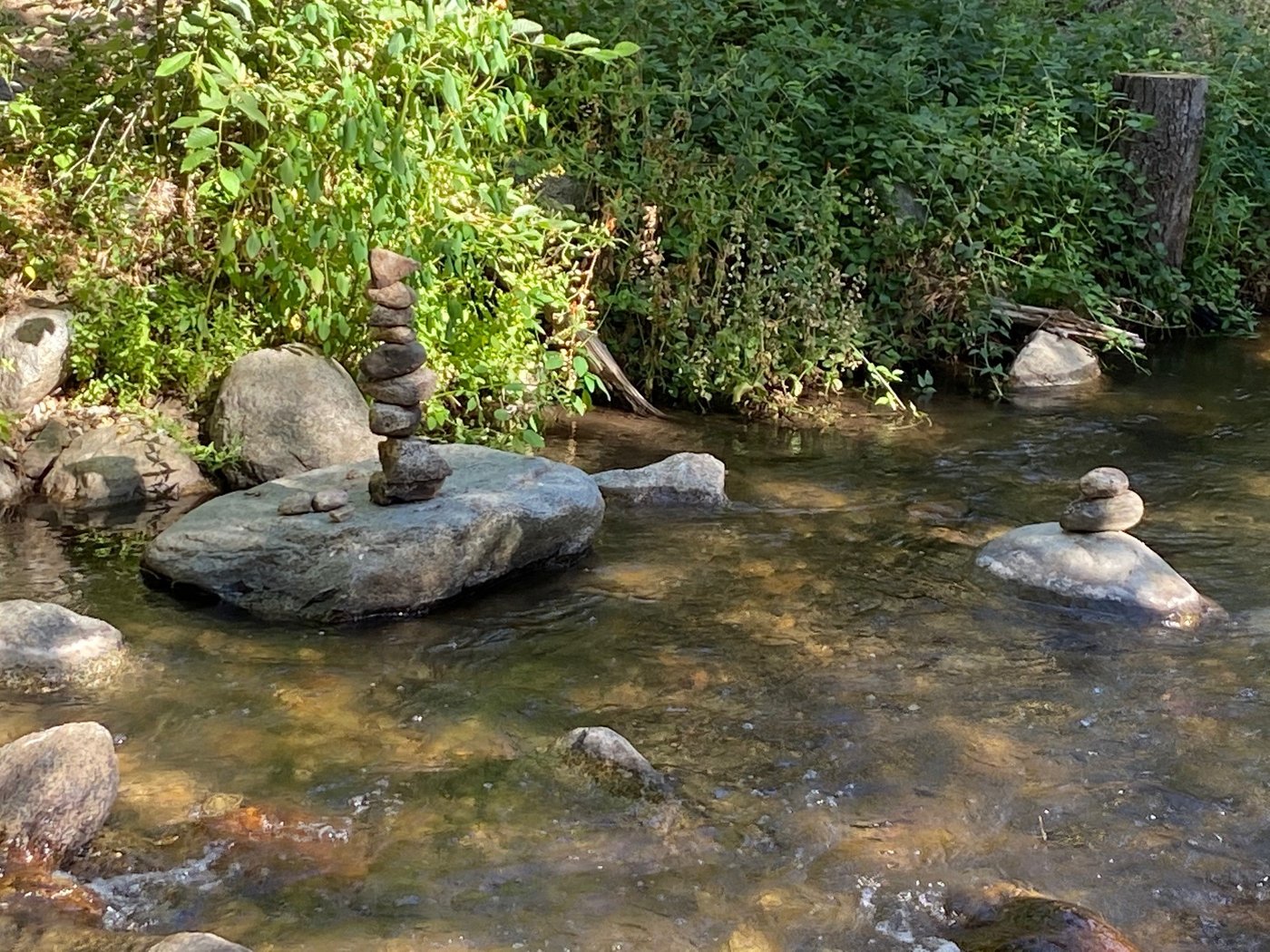 The creek and stacked stones
